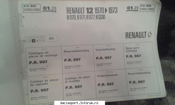next catalog piese schimb dacia renault 12 pr 907  anii 1970 1973