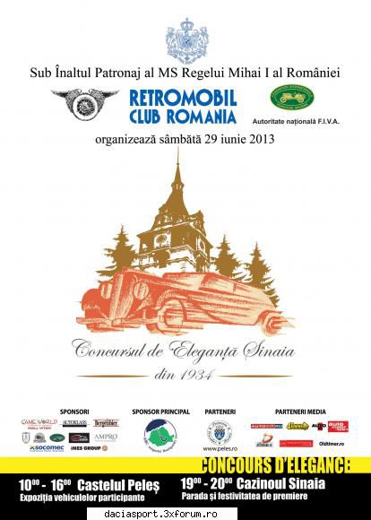 sambata 29 iunie va avea loc a iii-a editie a de eleganta sinaia, eveniment organizat de retromobil
