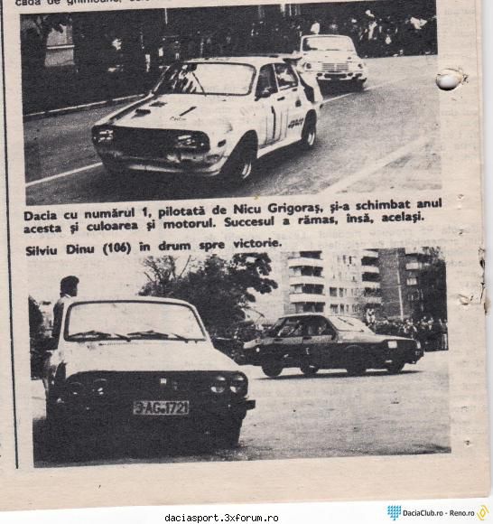Dacia Sport Rally - Dacia cu numarul 1 pilotata de Nicu Grigoras si-a - Discutii diverse