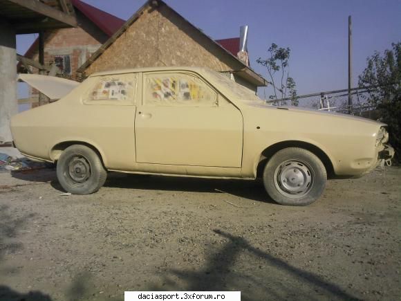 IS-60-GVE Sportiva renviata din morti - Dupa primul strat de vopsea - Dacia Sport tuning