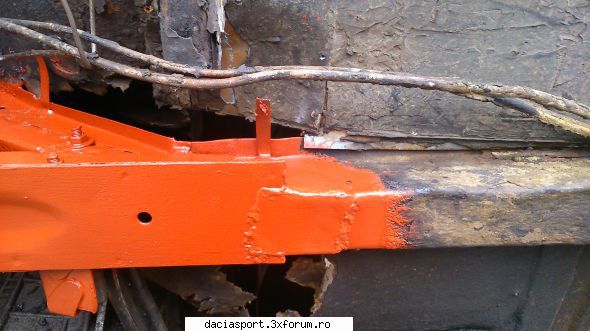 reconditionare Sport - am curatat cat mai bine suduriile cu perie de - Dacia Sport clasica
